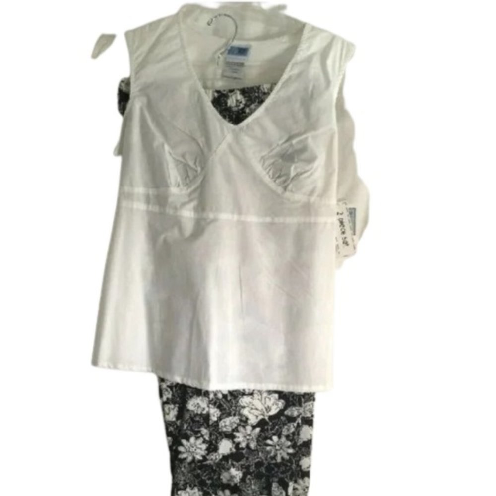 Maternity top pants set M Summer Outfit flowers